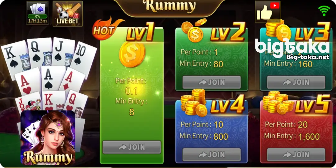 Poker Rummy Interface